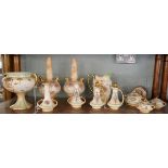 Collection of Crown Devon blush ivory etc