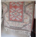 Red patterned rug