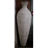 Tall white terracotta urn - Approx height: 144cm