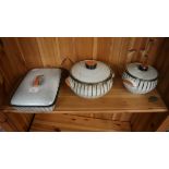 3 Denby stone ware tureens