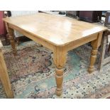 Pine farmhouse table - Approx size: L: 154cm W: 87cm H: 75cm
