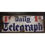Enamel sign - Daily Telegraph - Approx size: 50cm x 19cm