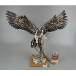 Hawk sculpture by Giuseppe Armani - Approx height: 50cm