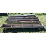 4 galvanised feeding troughs