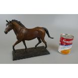 Bronze Horse sculpture by Franklin Mint - Approx height: 19cm