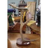 Unusual antler ashtray stand - Approx height: 66cm