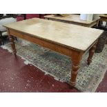 Antique pine farmhouse table - Approx size: L: 163cm W: 89cm H: 70cm