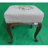 Good rosewood cabriole leg stool