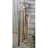 Collection of antique garden tools
