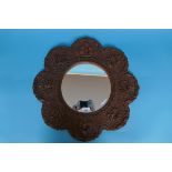 Carved wooden mirror