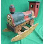 Wooden rocking train