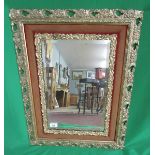 Antique gilt framed bevelled glass mirror