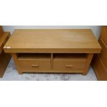 Oak coffee table with drawers