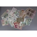 Collection of bank notes from around the World