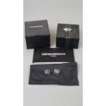 Pair of Armani cufflinks in box with COA