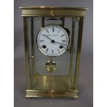Fox & Simpson mantel clock - movement marked Franzs Hermle - Approx height: 28cm