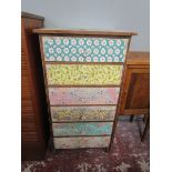Vintage floral chest of drawers