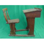 Vintage school desk with sliding chair