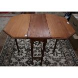 Cotswold style walnut dropleaf table
