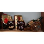2 vintage bottles of Dimple whisky in original boxes (levels good) together with Corvorsier brandy