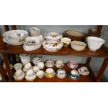 Collection of ceramics to include Royal Worcester Evesham pattern & vintage jelly moulds