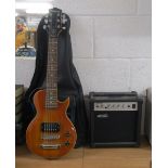Tanglewood Electric Elf EE15 guitar in case together with an Acoustic Solutions amplifier
