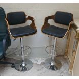 Pair of Eames style bar stools