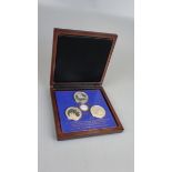 Cased set of 3 silver proof medals - The Dawn of the New Millennium Eyewitness