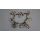 Silver charm bracelet