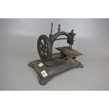 Cast metal sewing machine