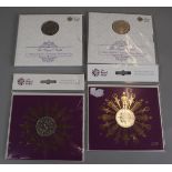 2 coins the Royal Birth of Princess Charlotte 2015 £5 brilliant & uncirculated together with Set