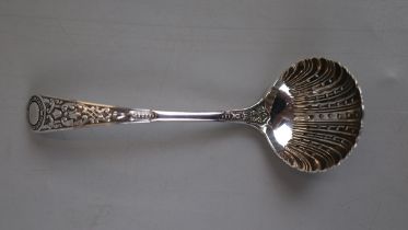 Hallmarked silver straining spoon