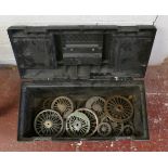 Collection of model railway wheels