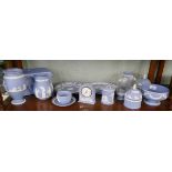 Collection of Wedgwood blue Jasper Ware