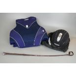 Riding whip, hat and vest (horse riding) for child