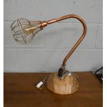 Industrial style copper lamp
