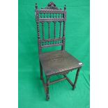 Old carved oak chair