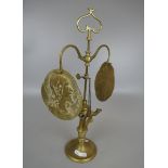 Brass oil lamp depicting Jesus
