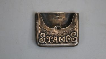 Hallmarked silver stamp case