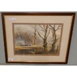 Watercolour signed J.W. Mitchell - Approx image size: 33cm x 23cm