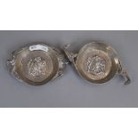 2 small silver dishes from the Republic of Chile - Approx weight 182g