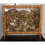 Large British wildlife taxidermy display cabinet to include pheasant, stoat, red squirrel,