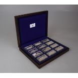 15 cased hallmarked silver ingots - Royal Residency's - Approx weight of silver 382g