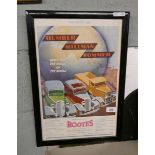 Framed poster Roots Ltd - Humber, Hillman, Commer