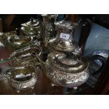 Silver plated 4 piece tea set