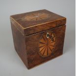 Small inlaid tea caddy