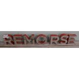 Metal letters spelling REMORSE - Approx Height: 10cm