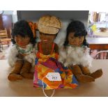 Collection of 3 pre war dolls