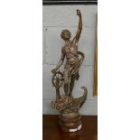 Bronzed figure - Approx height: 62cm