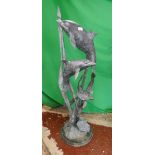 Large bronze statue - Marine life - Approx height: 131cm